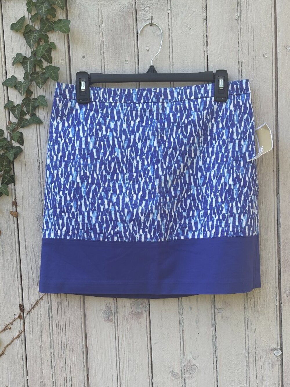 Michael Michael Kors Abstract Print Mini Skirt | Blue | Size 6 | New with Tags
